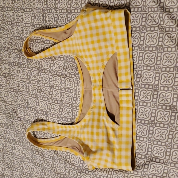 Old navy yellow gingham bikini size small - Picture 3 of 7